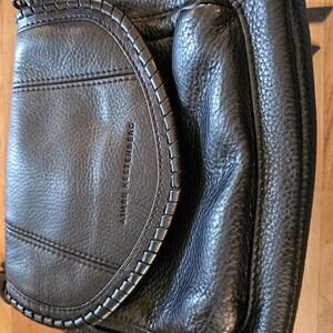 Aimee Kestenberg Black Leather Women's Handbag book saddle bag